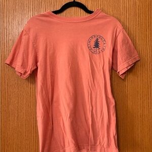 Source Unknown Salmon Tee with Tree Graphic